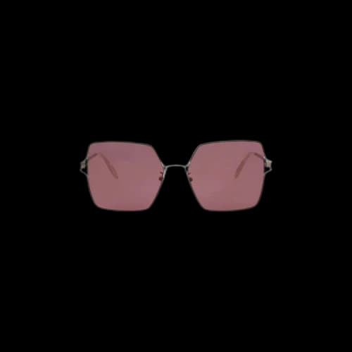 Alexander McQueen Square Frame Sunglasses 'Metallic Silver'