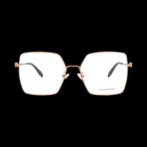 Alexander McQueen Square Optical Glasses 'Nude'