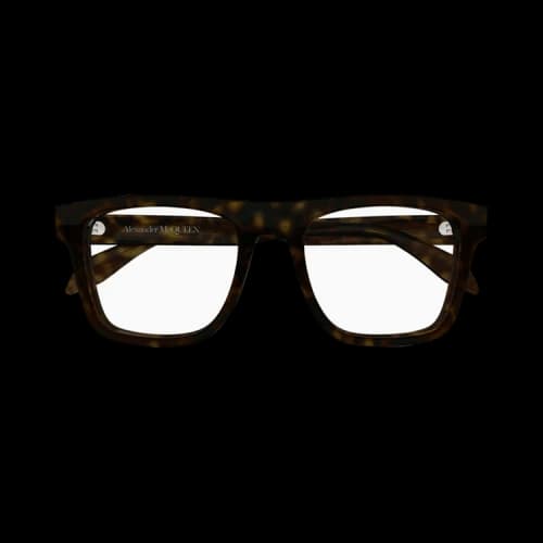 Alexander McQueen Square Optical Glasses 'Havana'