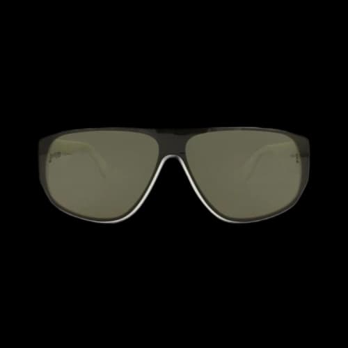 Alexander McQueen Aviator Sunglasses 'White/Green'