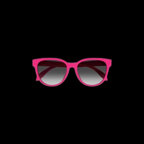 Alexander McQueen Round Frame Sunglasses 'Fuchsia/Grey'