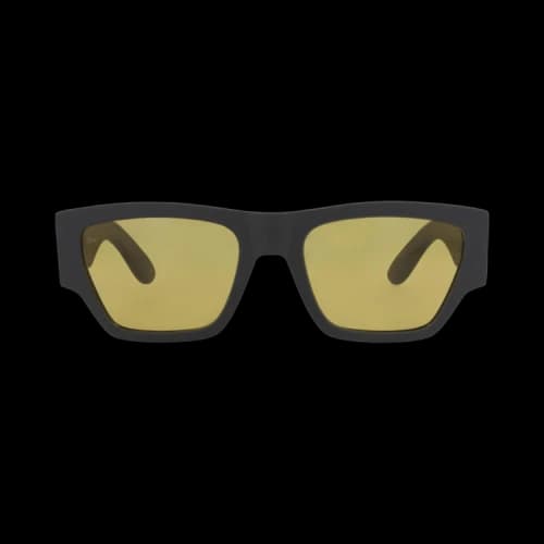 Alexander McQueen Square-Frame Recycled Acetate Sunglasses 'Grey Yellow'