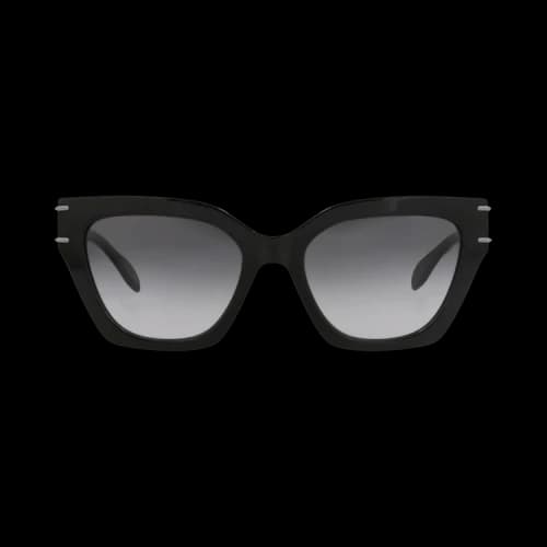 Alexander McQueen Cat Eye-Frame Recycled Acetate Sunglasses Black Black Grey (AM0398S-30014330-001)
