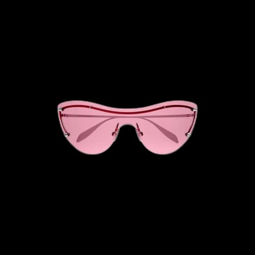 Alexander McQueen Shield Sunglasses 'Silver/Pink'
