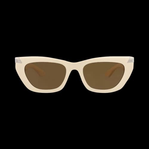 Alexander McQueen Cat Eye-Frame Recycled Acetate Sunglasses 'Ivory Brown'