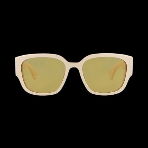 Alexander McQueen Square Sunglasses 'Ivory Ivory Brown'