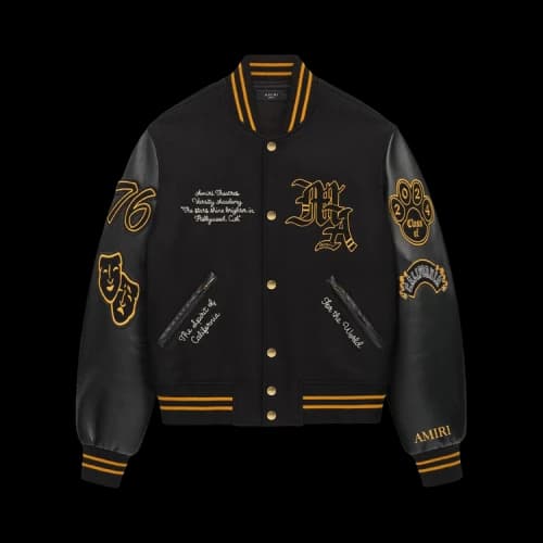 Amiri Lion Varsity Jacket 'Black'