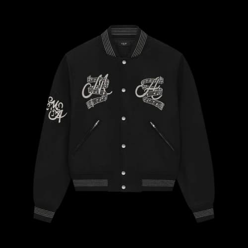 Amiri Hollywood Music Club Bomber Jacket 'Black'