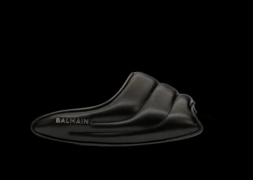 Balmain B-IT Mules Black White