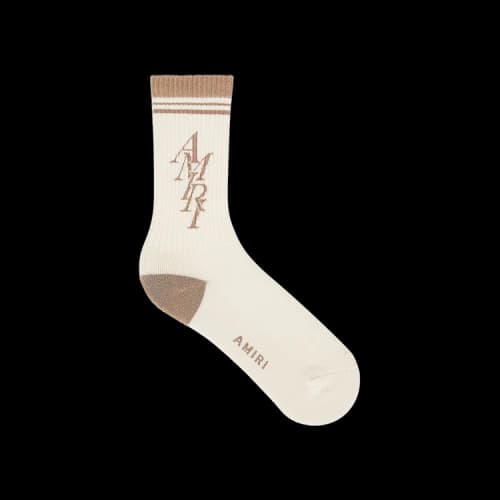 Amiri Stack Logo Sock 'Birch'