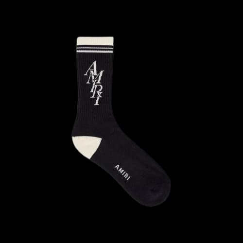 Amiri Stack Logo Sock 'Black'