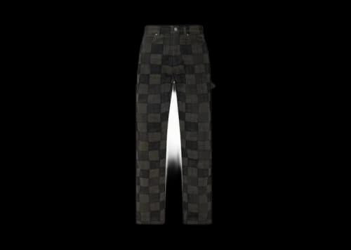 AMIRI Checkered Carpenter Jeans Brown