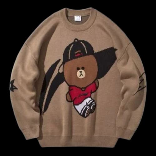 Li-Ning x LINE FRIENDS Graphic Crew Neck Sweater 'Brown'