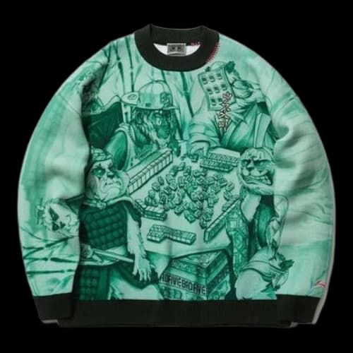 Li-Ning BadFive Graphic Crew Neck Sweater 'Mint Green'