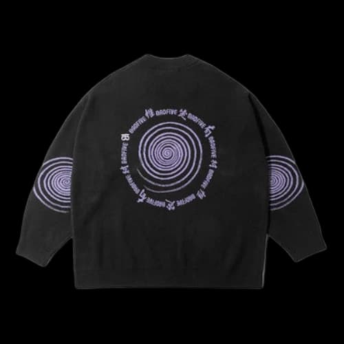 Li-Ning BadFive Graphic Knit Sweater 'Black Purple'