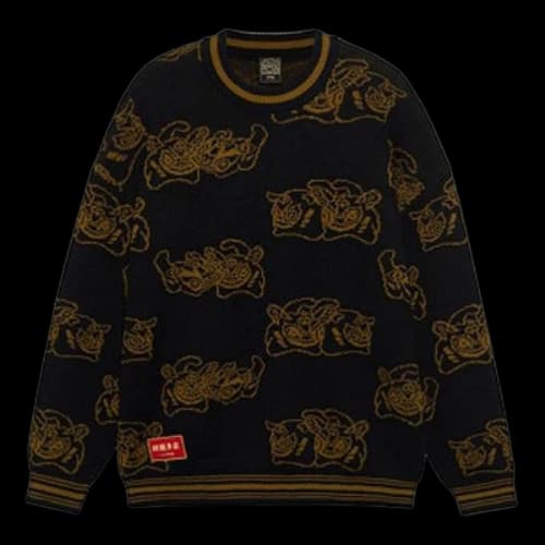 Li-Ning Rijindoujin Graphic Crew Neck Sweater 'Black Gold'