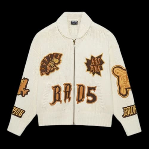 Li-Ning BadFive Graphic Knit Hooded Jacket 'Beige'