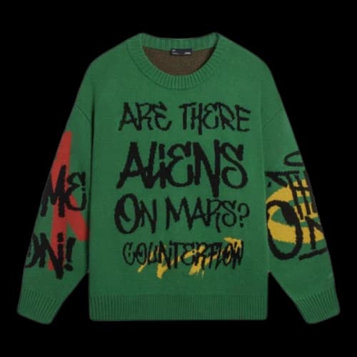 Li-Ning CF Mars Graphic Crew Neck Sweater 'Green'
