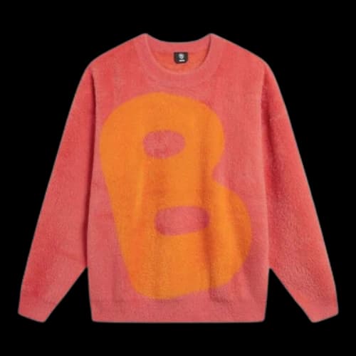Li-Ning BadFive Big B Logo Knit Sweater 'Red Orange'