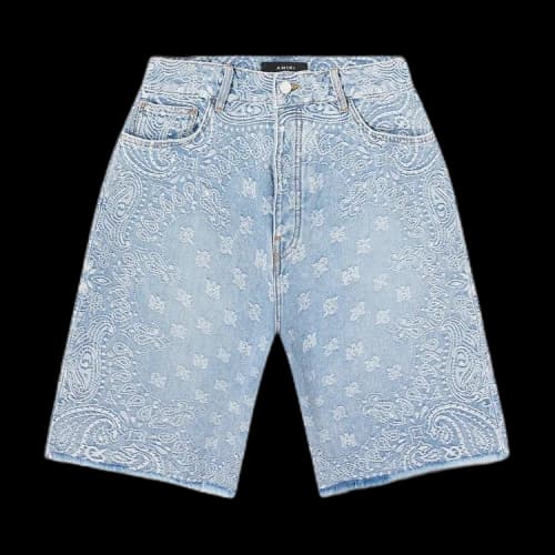 Amiri Bandana Jacquard Skater Short 'Perfect Indigo'