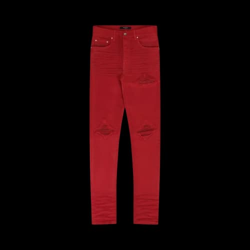 Amiri MX1 Waxed Skinny Jeans 'Red'