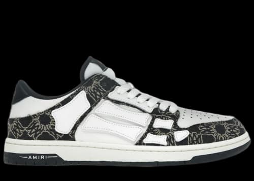 AMIRI Skel Top Low White Black Quad Monogram Print