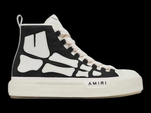 AMIRI Skel Court Hi Black White