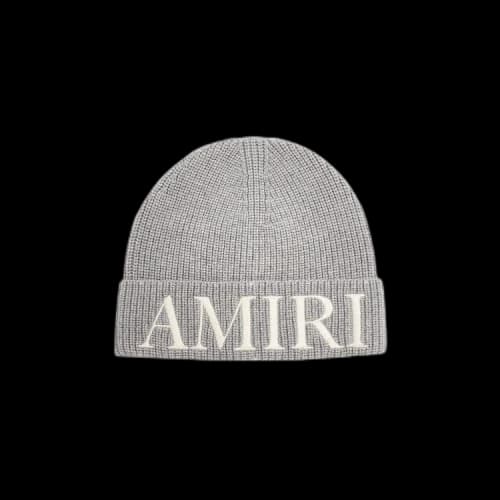 Amiri Logo Embroidered Beanie 'Grey'
