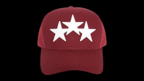 AMIRI 3 Star Trucker Hat Burgundy