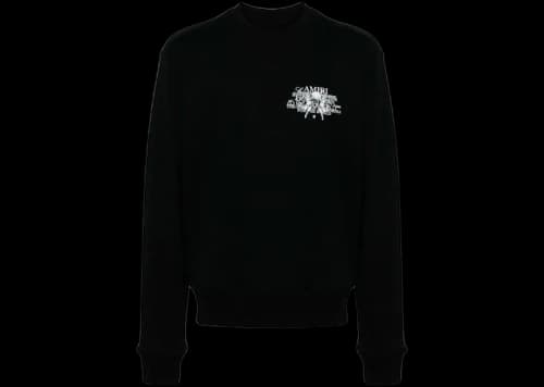 AMIRI Cherub Text Crew Jersey Black