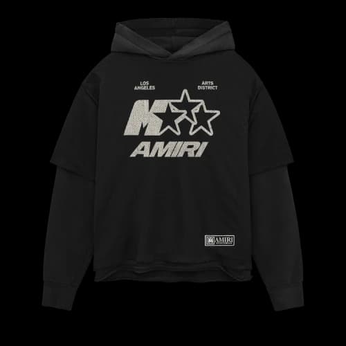 Amiri Ma Star Mesh Hoodie 'Black'