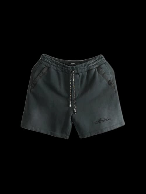 AMIRI Bleach Bandana Shorts Black