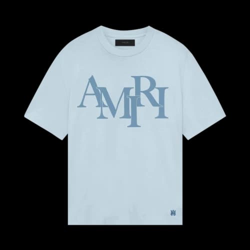 Amiri Staggered Tee 'Cerulean'