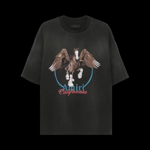 Amiri Vintage Wash Pegasus Tee 'Black'