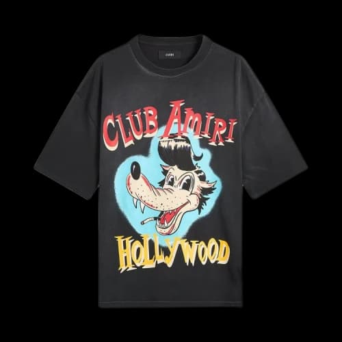 Amiri Club Amiri Wolf Oversized Tee 'Black'