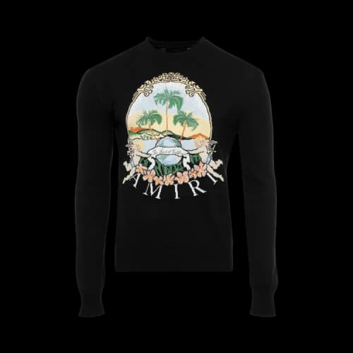 Amiri Cherub Palm Tree Crew 'Black'