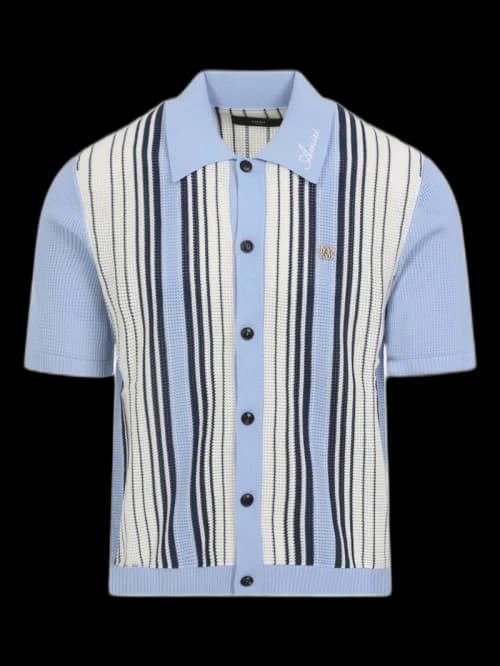 AMIRI Script Stripe Shirt Ashley Blue