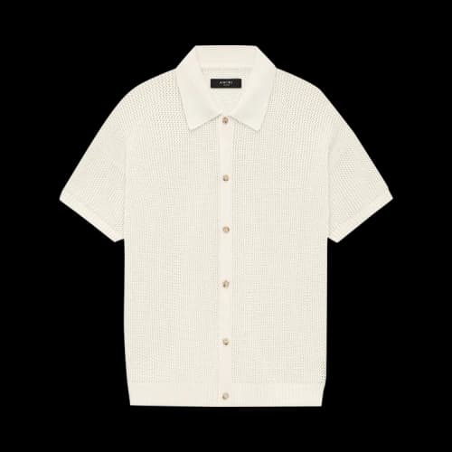 Amiri Crochet Mesh Shirt 'Ivory'