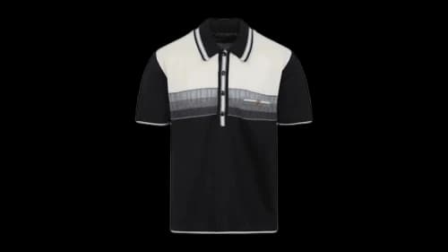 AMIRI Ma Striped Polo Black