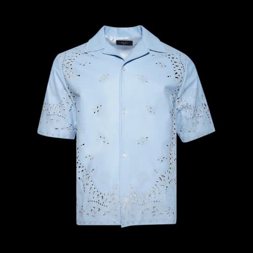 Amiri Bandana Laser Camp Shirt 'Cerulean'