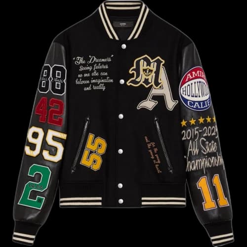 AMIRI Varsity Patch Jacket Black