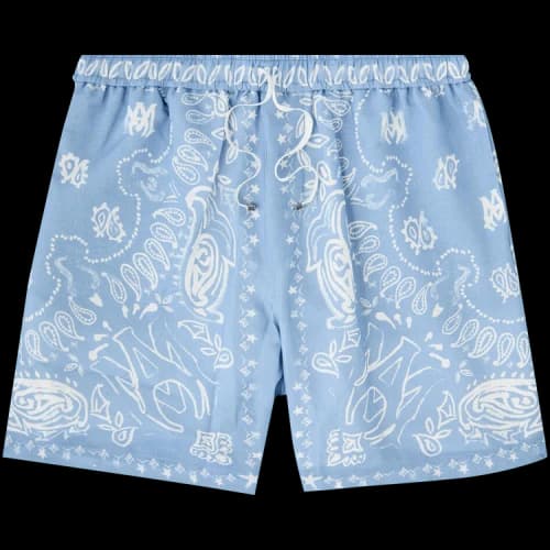 Amiri Bandana Watercolor Short 'Cerulean'