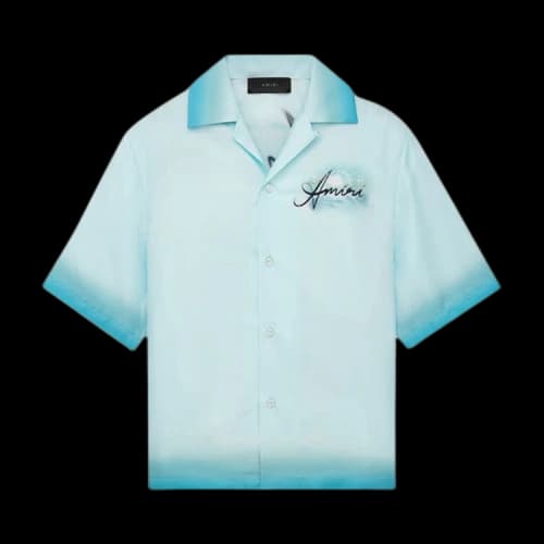 Amiri Resort Club Bowling Shirt 'Cerulean'