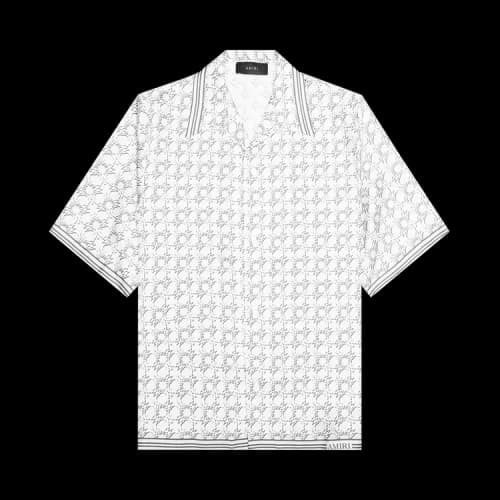 Amiri MA Quad Bowling Shirt 'Asphalt'