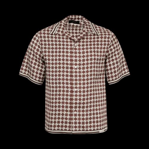 Amiri MA Quad Bowling Shirt 'Chocolate'