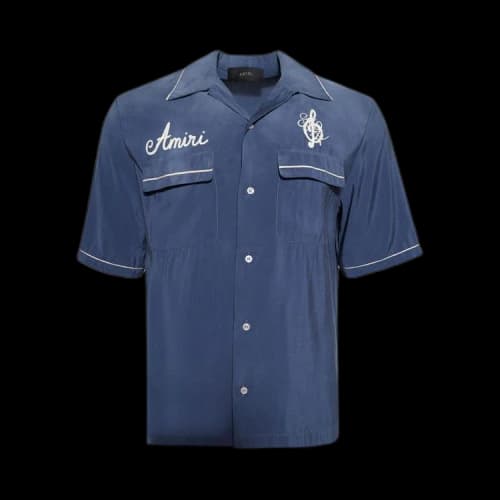 Amiri Saturday Night Camp Shirt 'Navy'