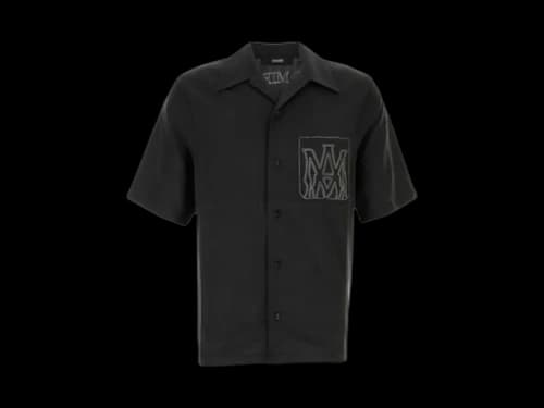 AMIRI Ma Outline Bowling Shirt Black