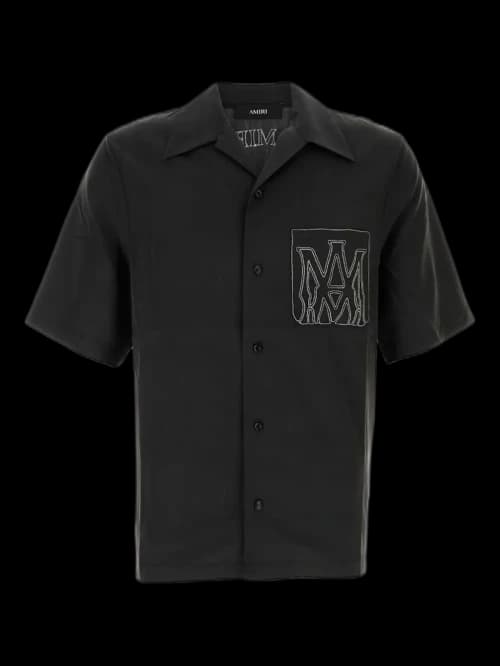 AMIRI Ma Outline Bowling Shirt Black