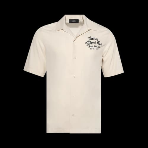 Amiri Hollywood Auto Bowling Shirt 'Alabaster'