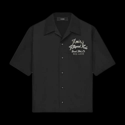 Amiri Hollywood Auto Bowling Shirt 'Black'